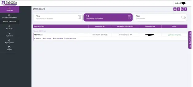 NBS full automated admissions process
