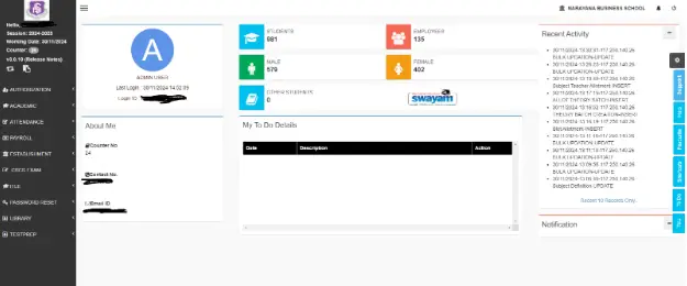 integrated student information system at NBS