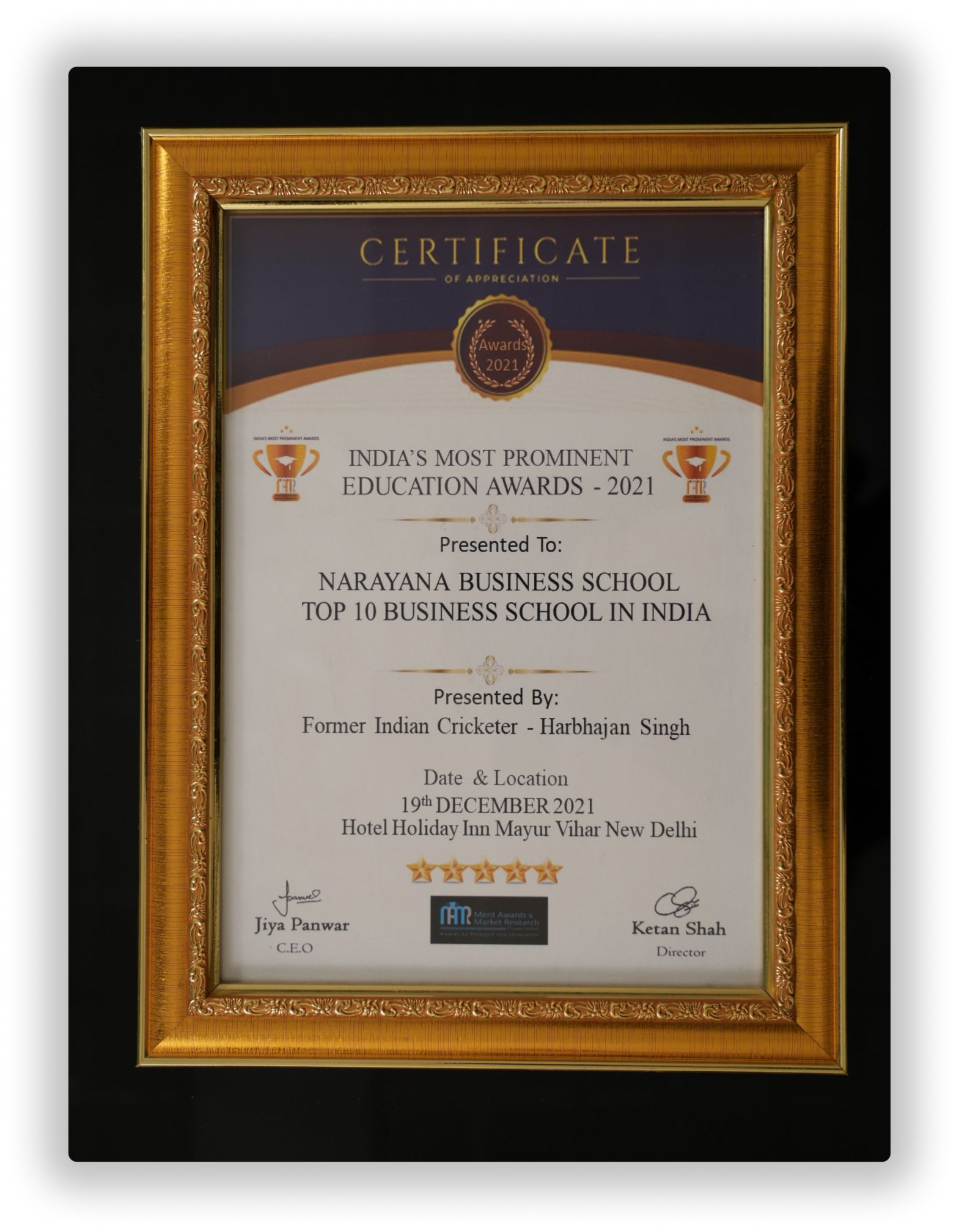 Narayana Business School Awards and ranking MBA colleges in Anand Gujarat