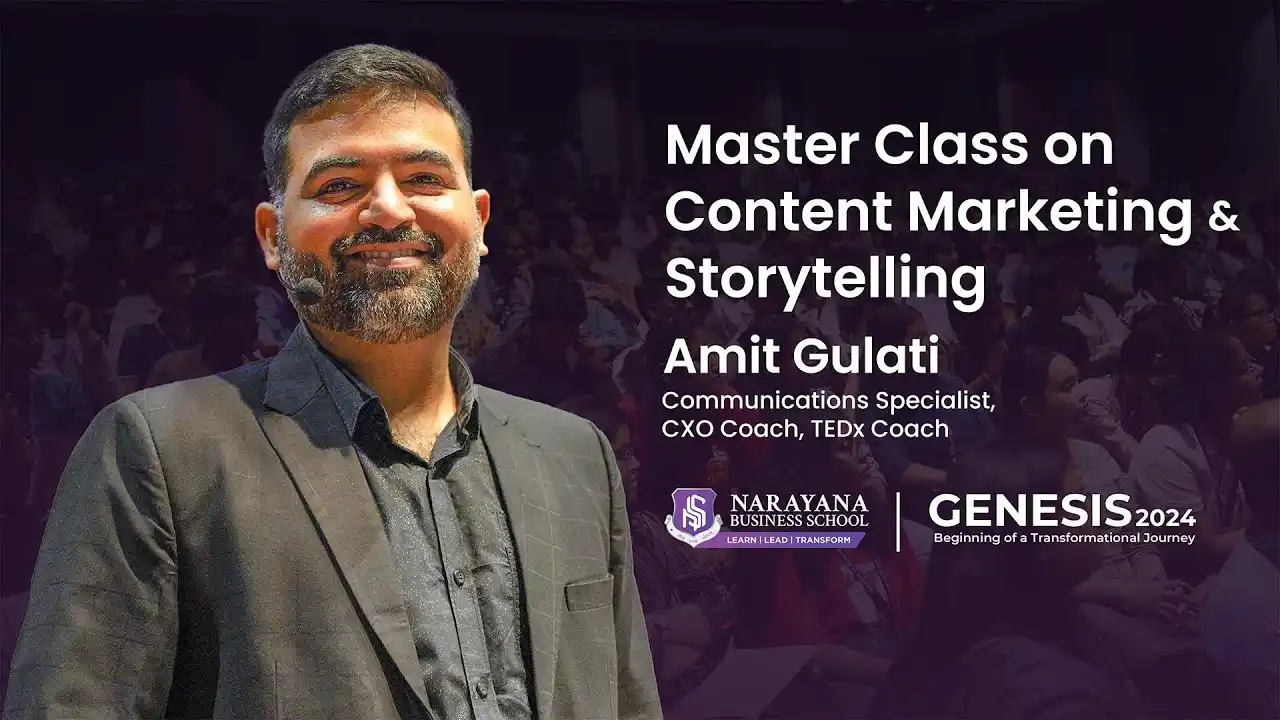 Master Class on Content Marketing & Storytelling with Amit Gulati