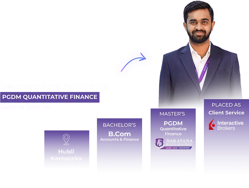 Narayana Business School placement cell supporting students with personalized career coaching, CV building, mock interviews, and industry connections for successful job placements