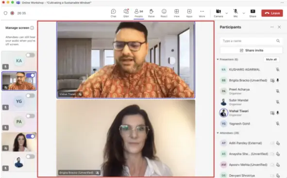 Workshop on Sustainable mindset