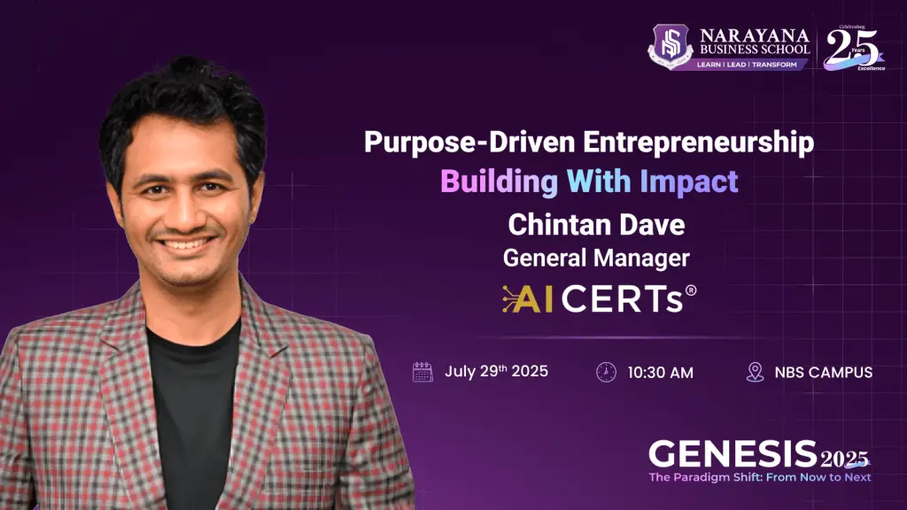 Genesis 2025 event featuring speaker Chintan Dave general manager of AICerts.